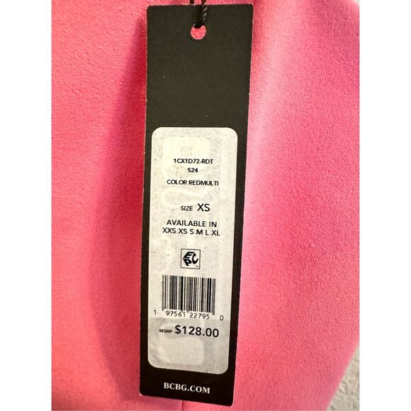 NWT BCBG bold color block strapless mini dress  Size XS - Picture 10 of 10